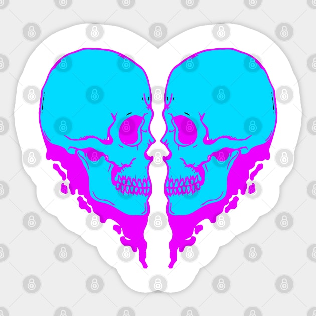 Skull hearts Sticker by ZethTheReaper